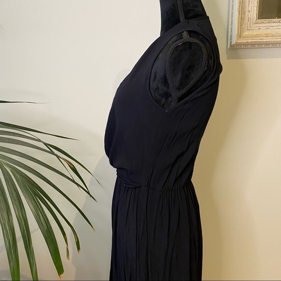 SHEIKE Maxi Long Dress Black Bohemian Viscose Front Top Wrap Detail Cocktail 10 - Picture 5 of 10